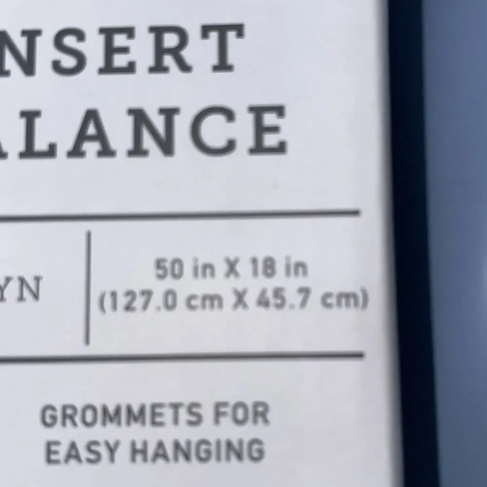 JCPENNEY HOME KATHRYN INSERT VALANCE Navy Blue New 50” Wide X 18” High Grommets